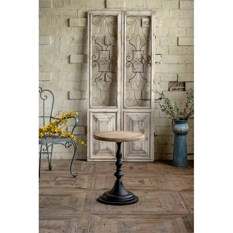 Black & white Pedestal Wooden Table