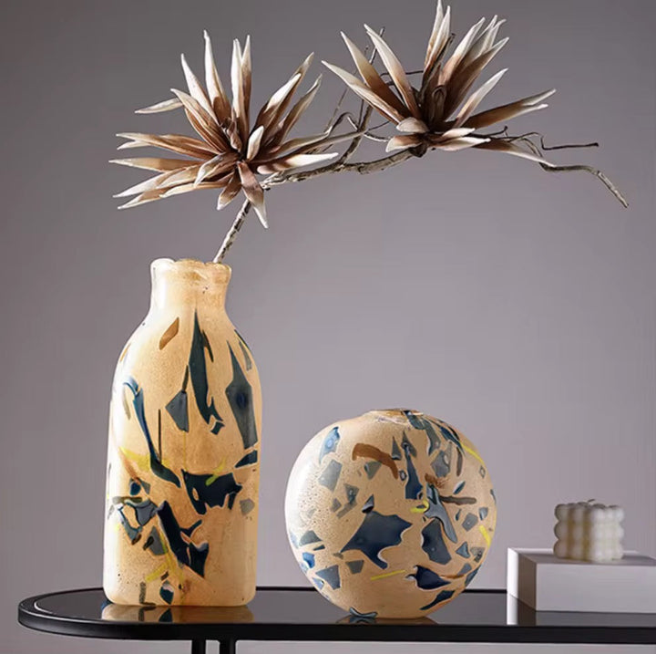 Abstract Ceramic Vase Set of 2