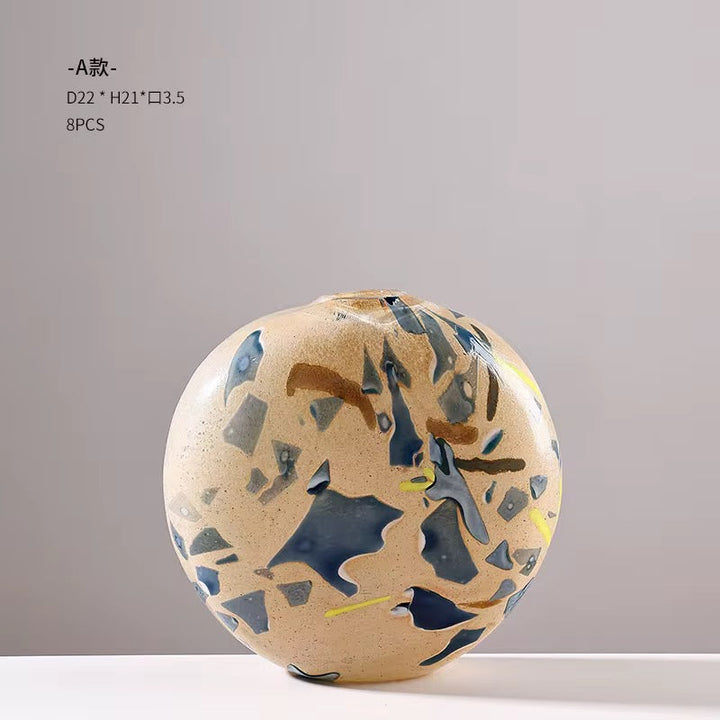 Abstract Ceramic Vase Set of 2