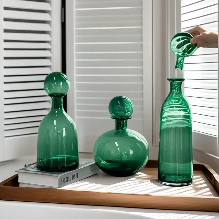 Colorful Blown Glass Vase Collection set of 3