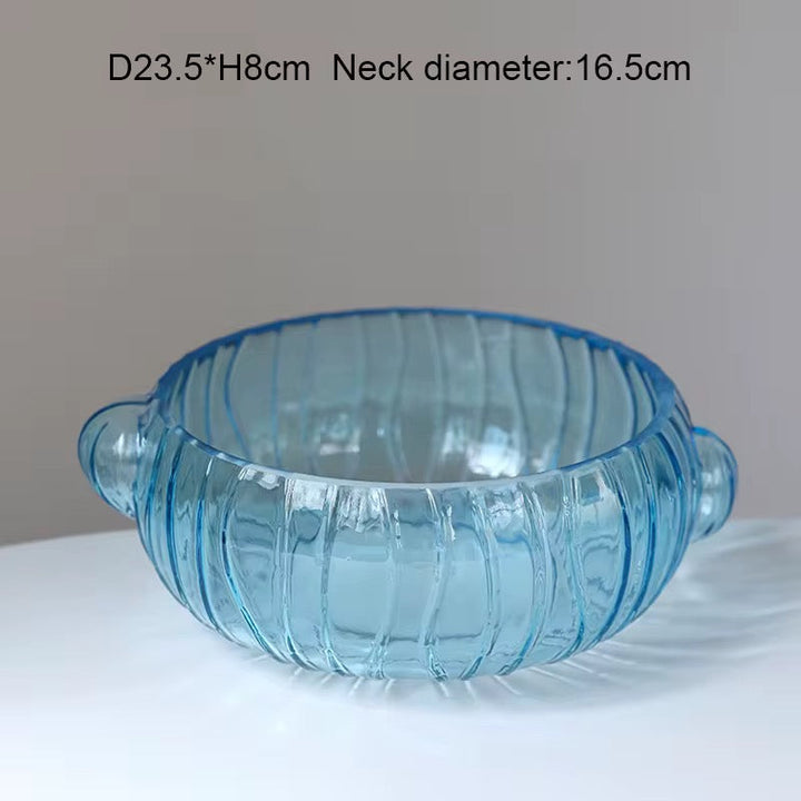 Green Cactus-Inspired Glass Vase Set of 3