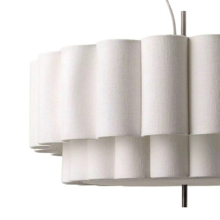 Modern Layered Pleated Pendant Light with Warm Diffuser
