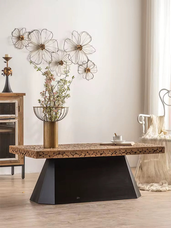 Rectangular Wood Mosaic Table