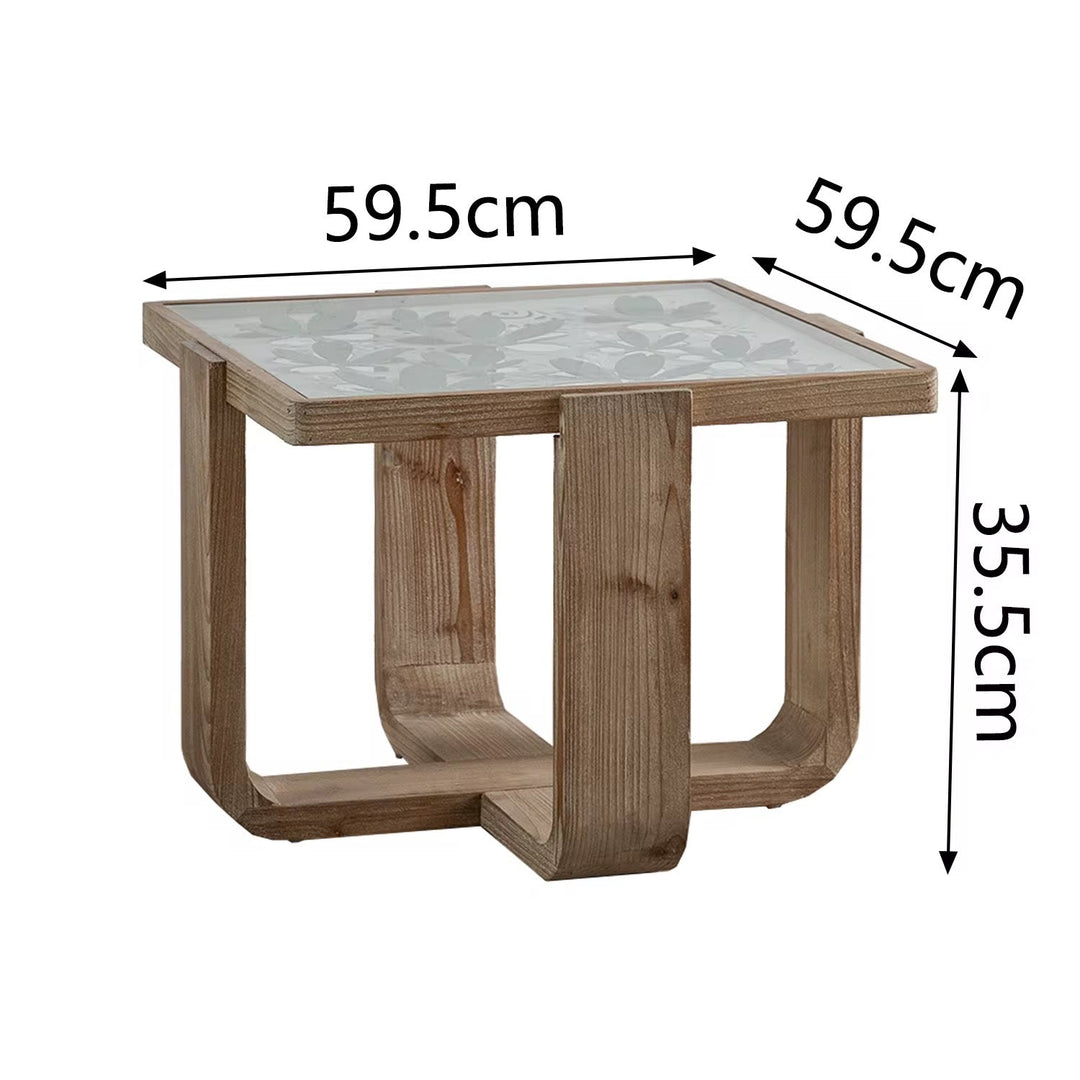 Glass Inlay Nested Side Tables
