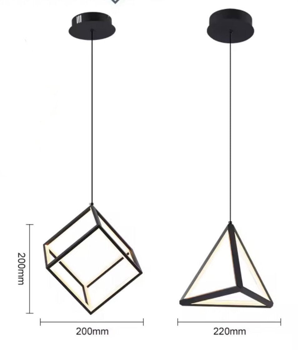 Geometric LED Pendant Lighting Set