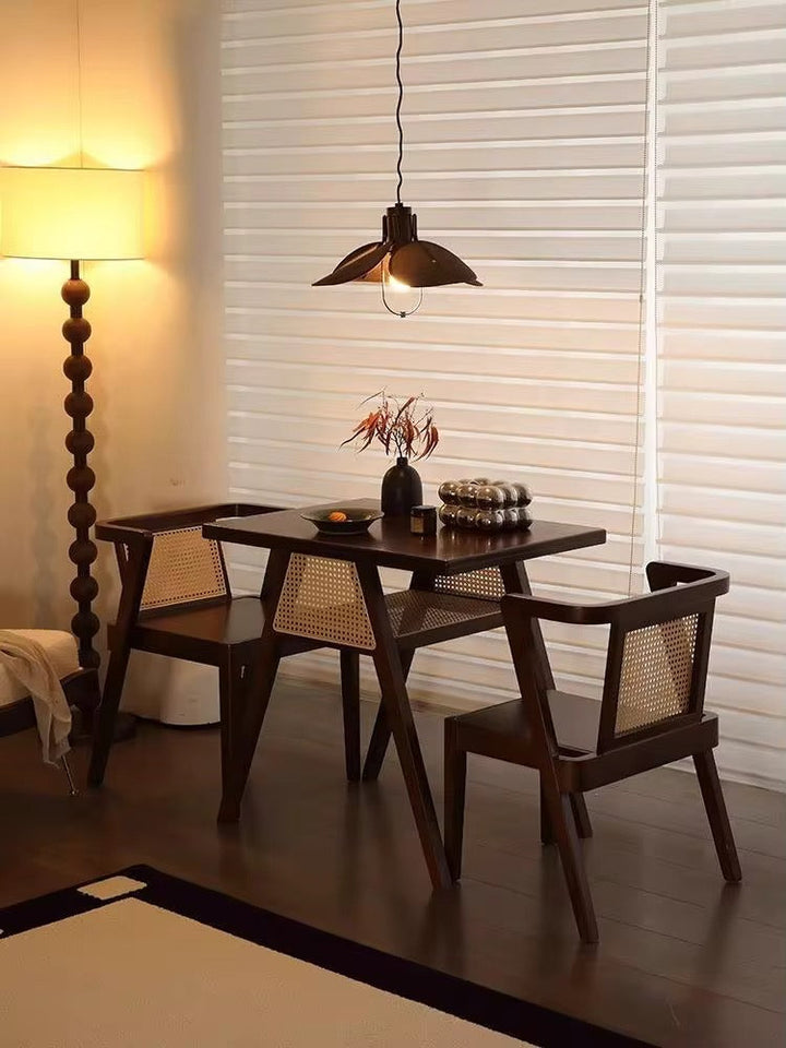 Black Or Brown Rattan Table Set
