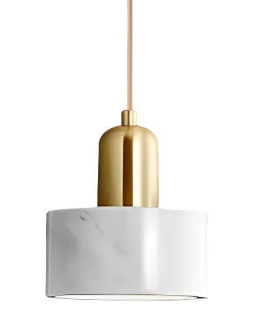 Modern Ceiling Spotlight with Marble and Gold Accents