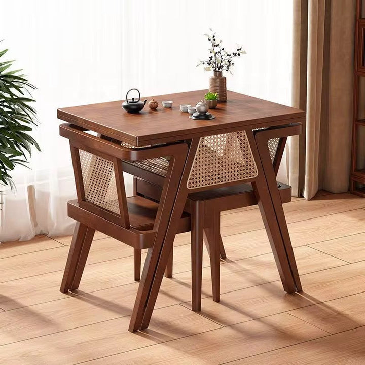 Black Or Brown Rattan Table Set