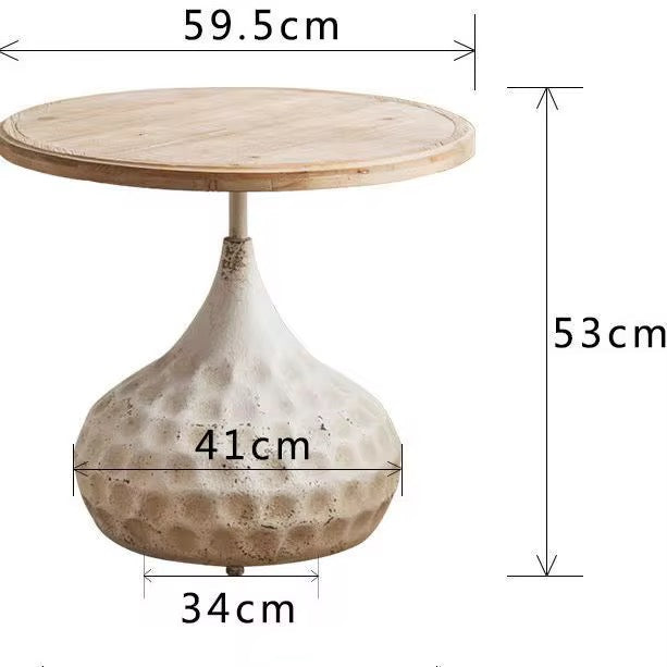 Textured Pedestal Accent Table