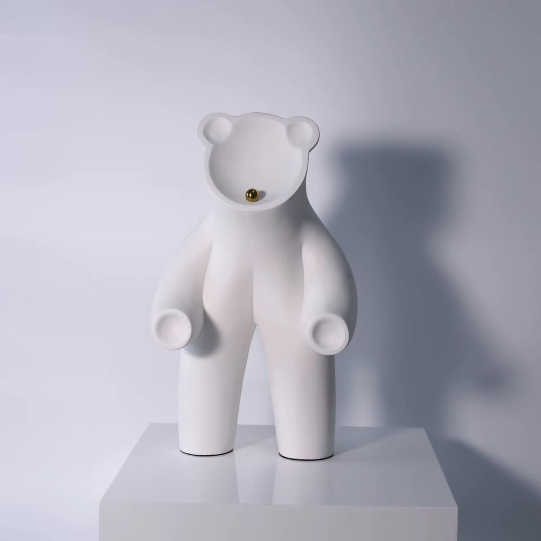 Matte Black Bear Sculpture set of 2