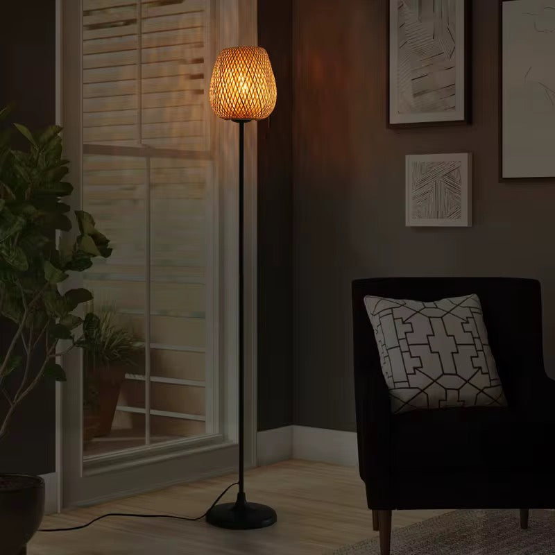 Bamboo Lantern Floor Lamp