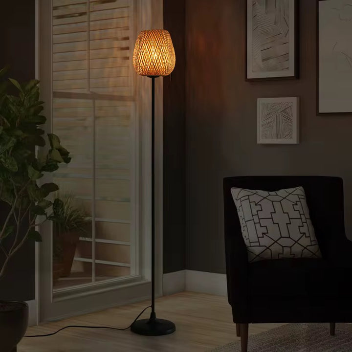 Bamboo Lantern Floor Lamp