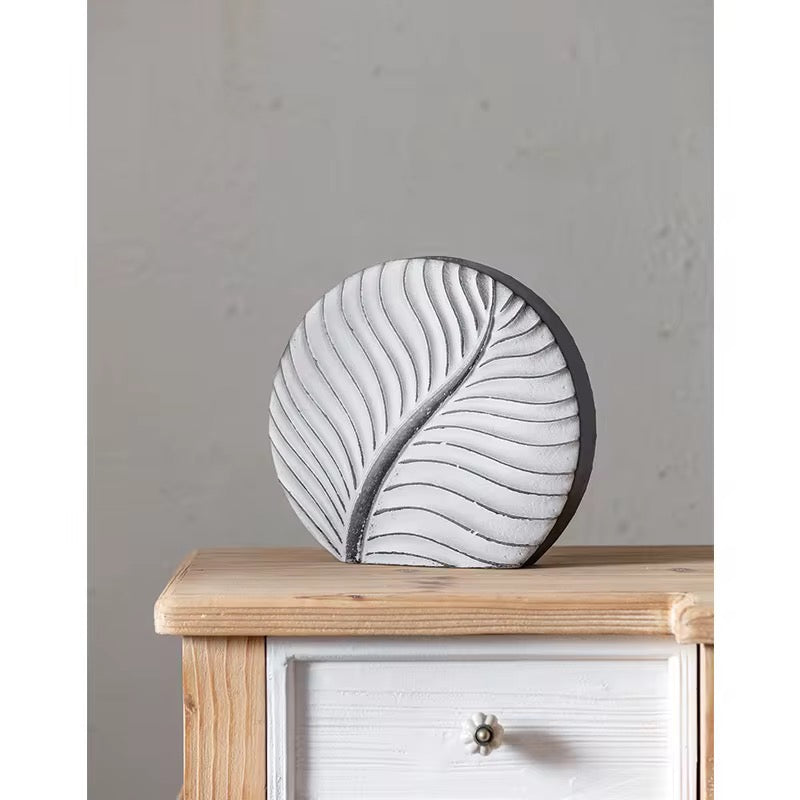 Leaf Pattern Ceramic Vase Trio