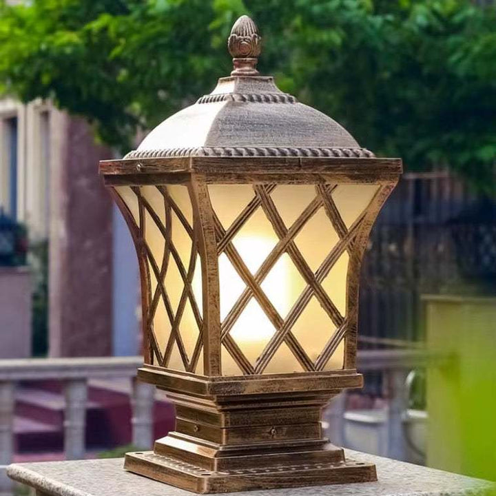 Antique Brass Outdoor Post Lantern