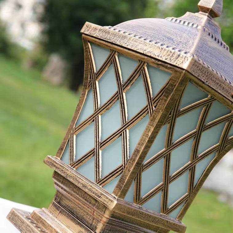 Antique Brass Outdoor Post Lantern