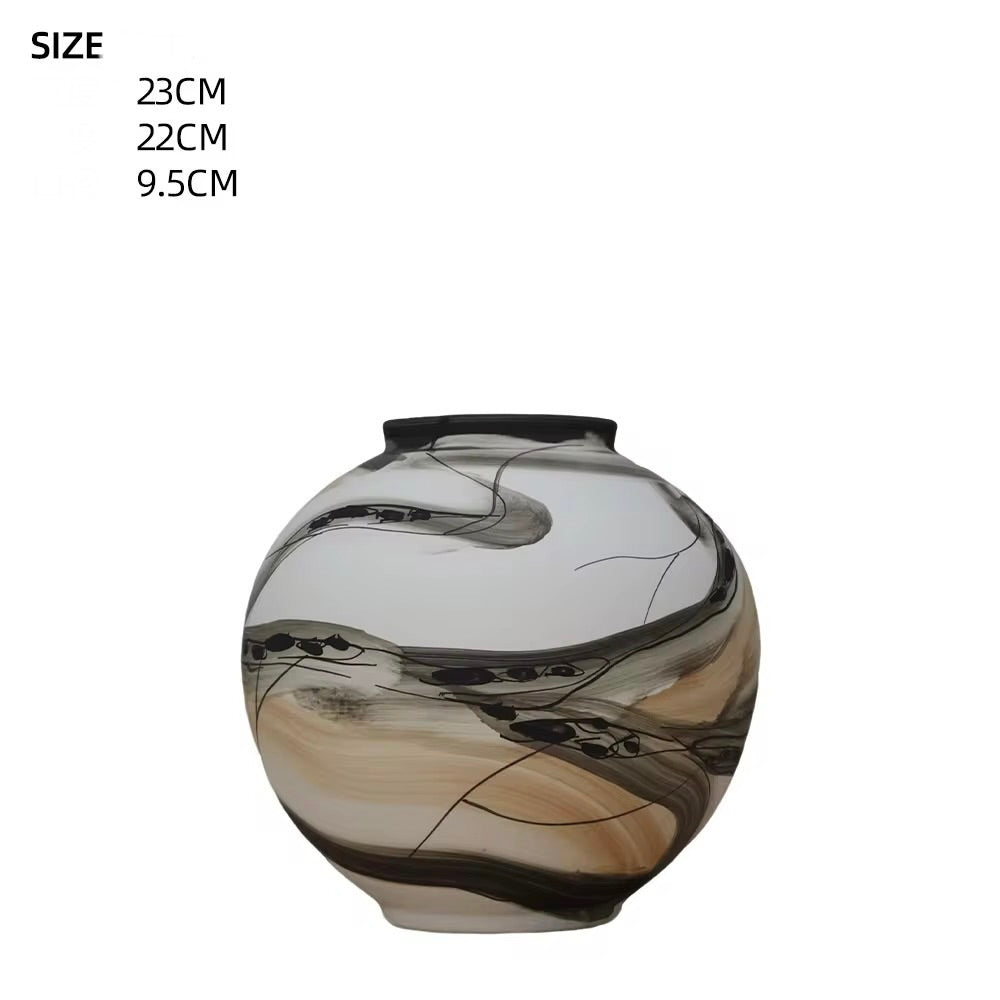 Marble Effect Decorative Vase Set of 2