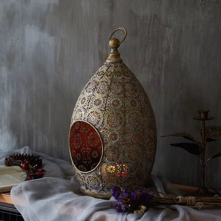 Ornate Vintage Metal Lantern set of 2