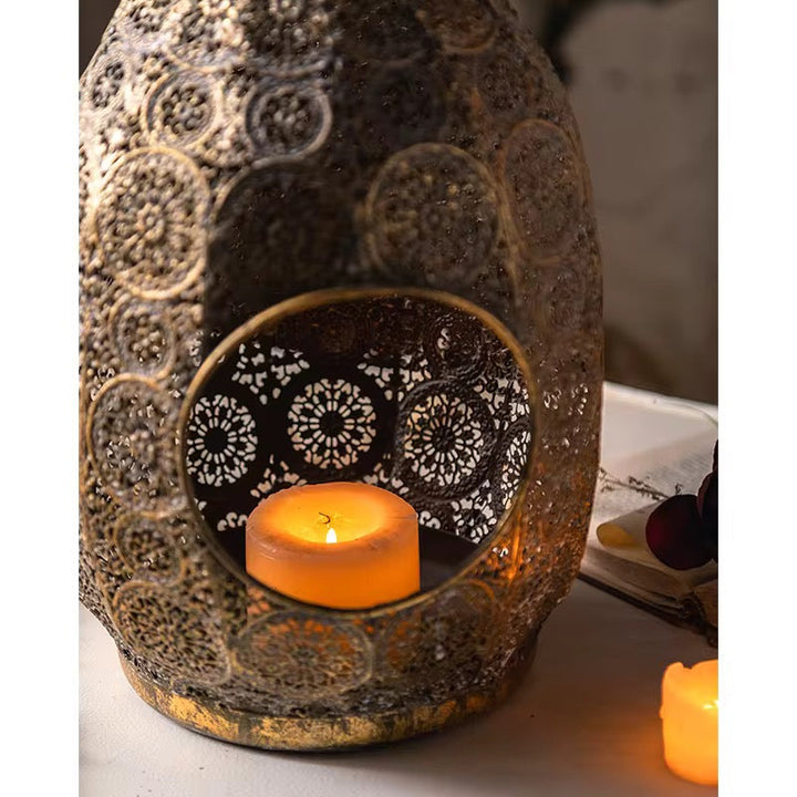 Ornate Vintage Metal Lantern set of 2