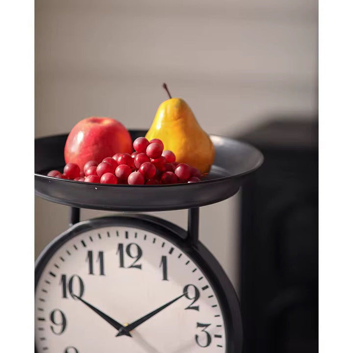 Vintage Table Clock With Fruit Tray