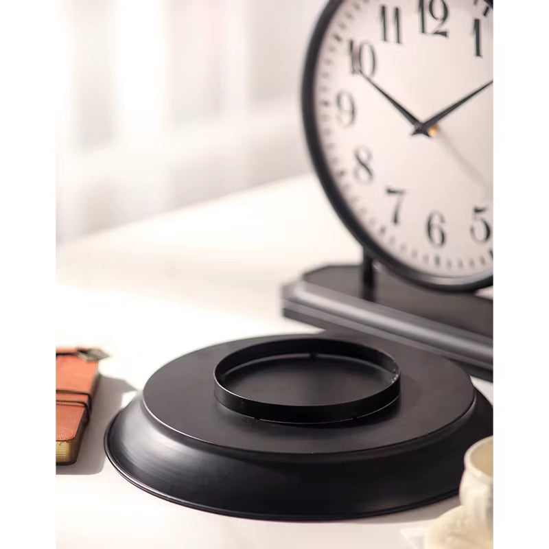 Vintage Table Clock With Fruit Tray