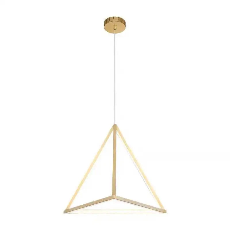 Modern Geometric Pendant Light with Gold Cube Design