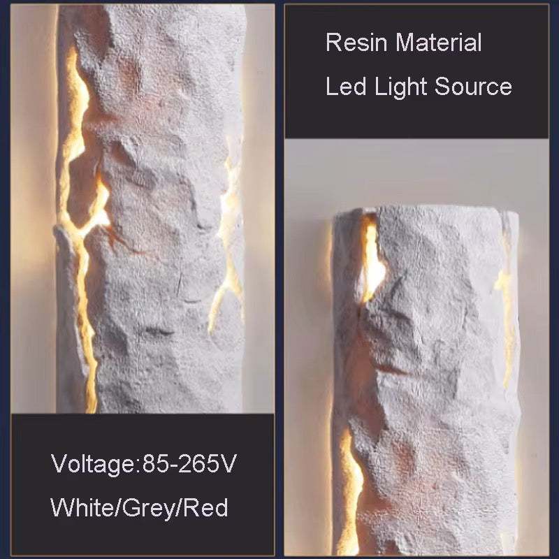 Textured Stone LED Wall Light
