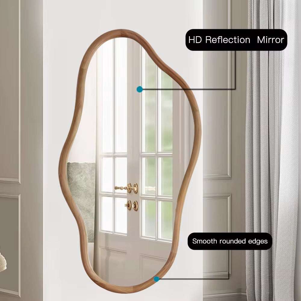 Aura Flow Mirror - Organic Wooden Standing Mirror