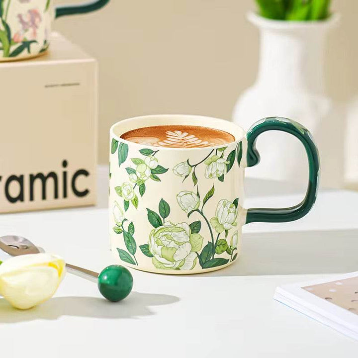 Floral Ceramic Mug Set of 2