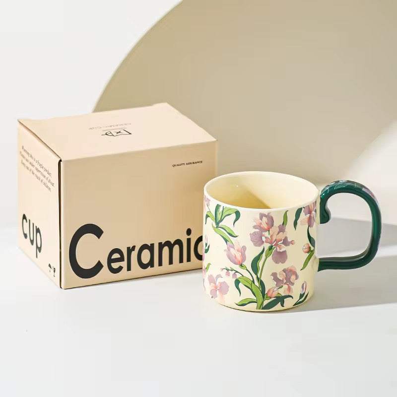Floral Ceramic Mug Set of 2