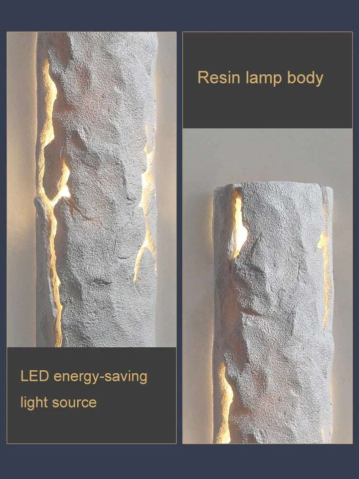 Textured Stone LED Wall Light