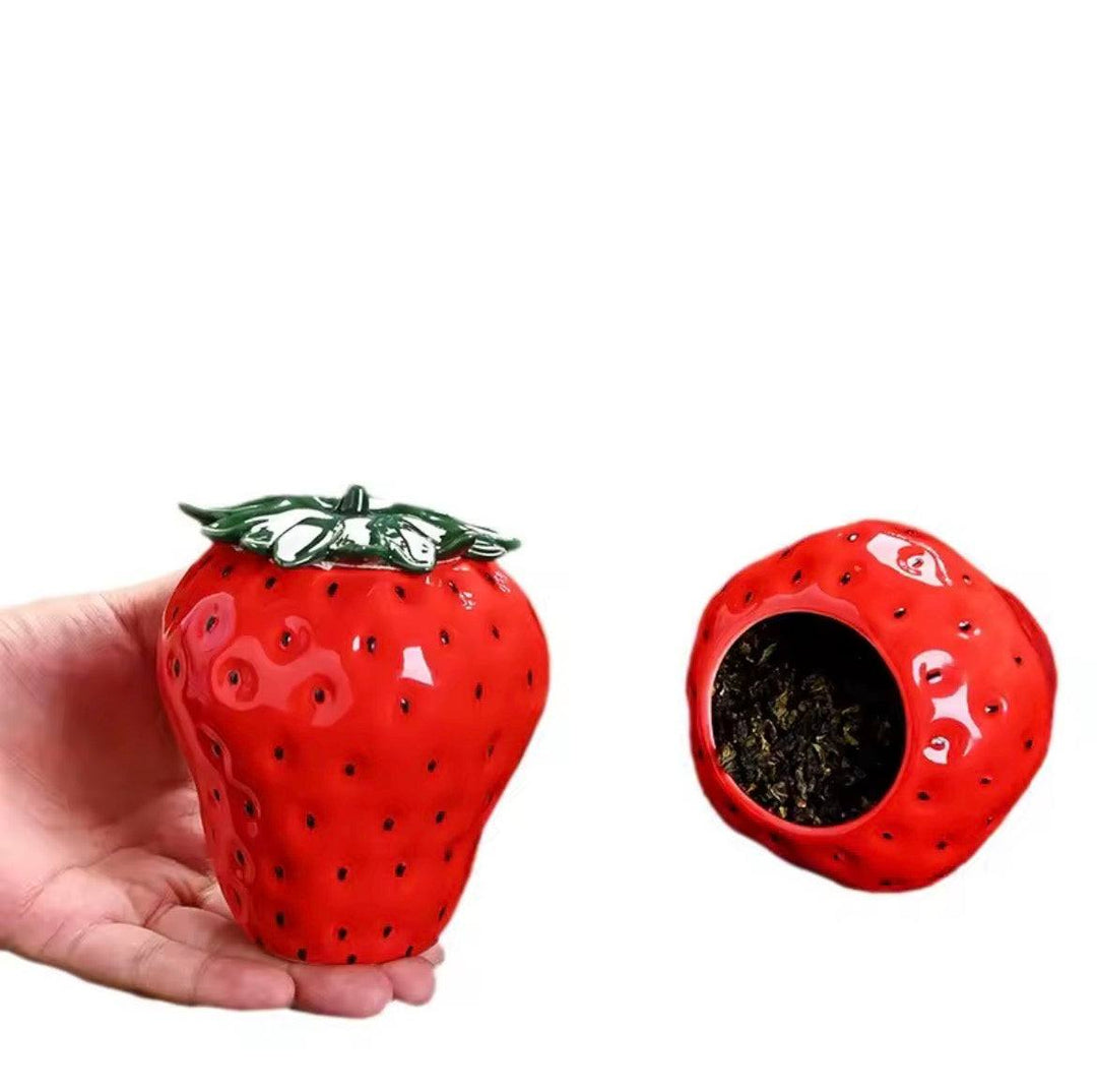 Strawberry Ceramic Jar