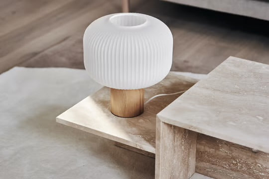 Scandinavian Ribbed Table Lamp