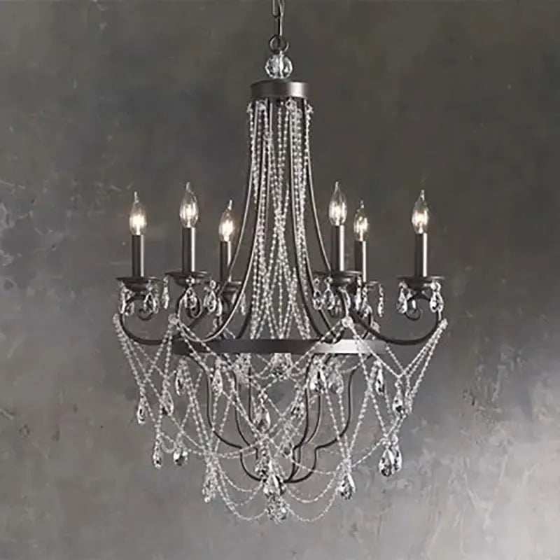 Crystal Draped Vintage Chandelier
