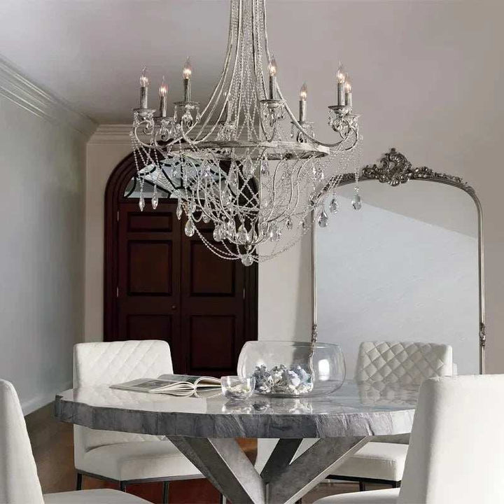 Crystal Draped Vintage Chandelier