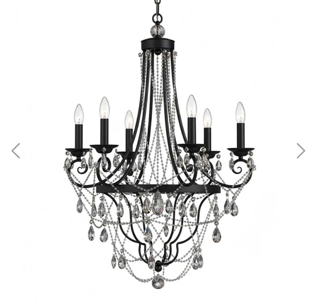 Crystal Draped Vintage Chandelier