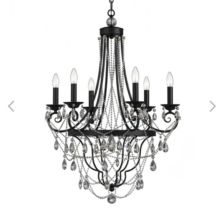 Crystal Draped Vintage Chandelier