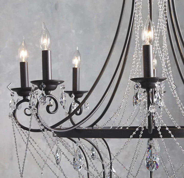 Crystal Draped Vintage Chandelier