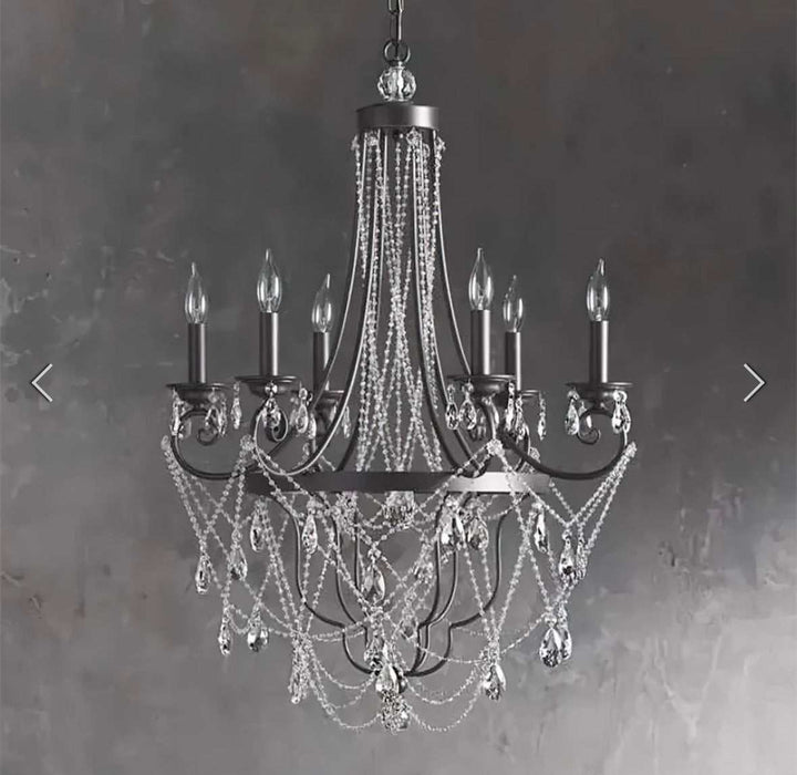Crystal Draped Vintage Chandelier