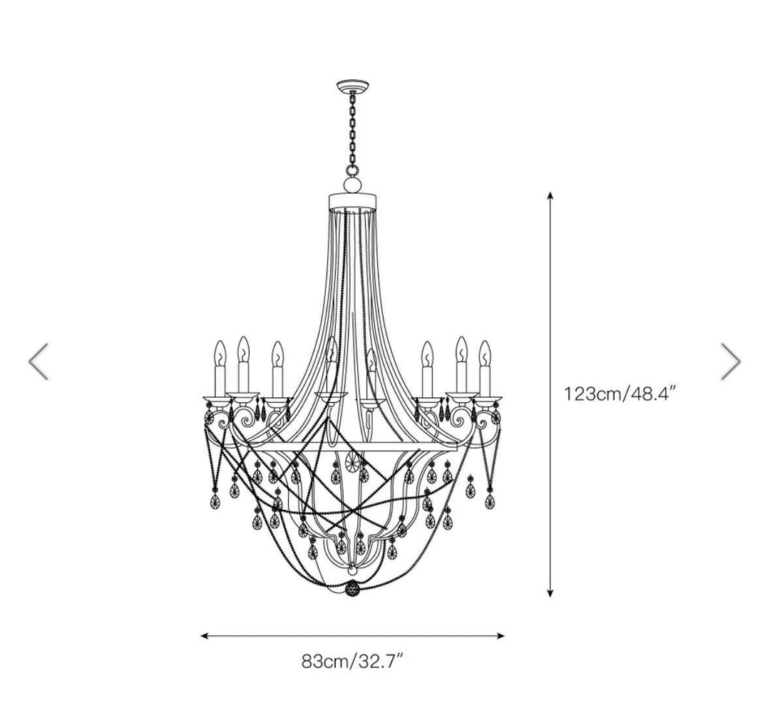 Crystal Draped Vintage Chandelier