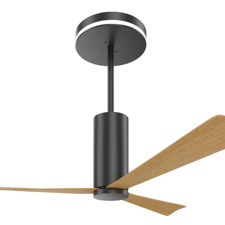 Modern Ceiling Fan with Wooden Blades and LED Light