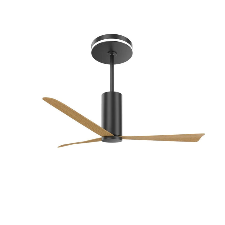 Modern Ceiling Fan with Wooden Blades and LED Light