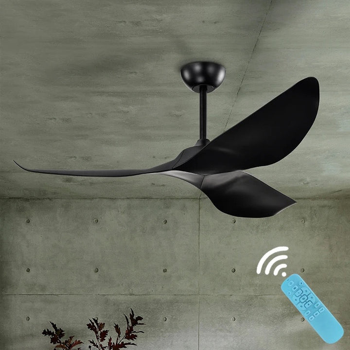 Sleek Black Ceiling Fan with Minimalist Design