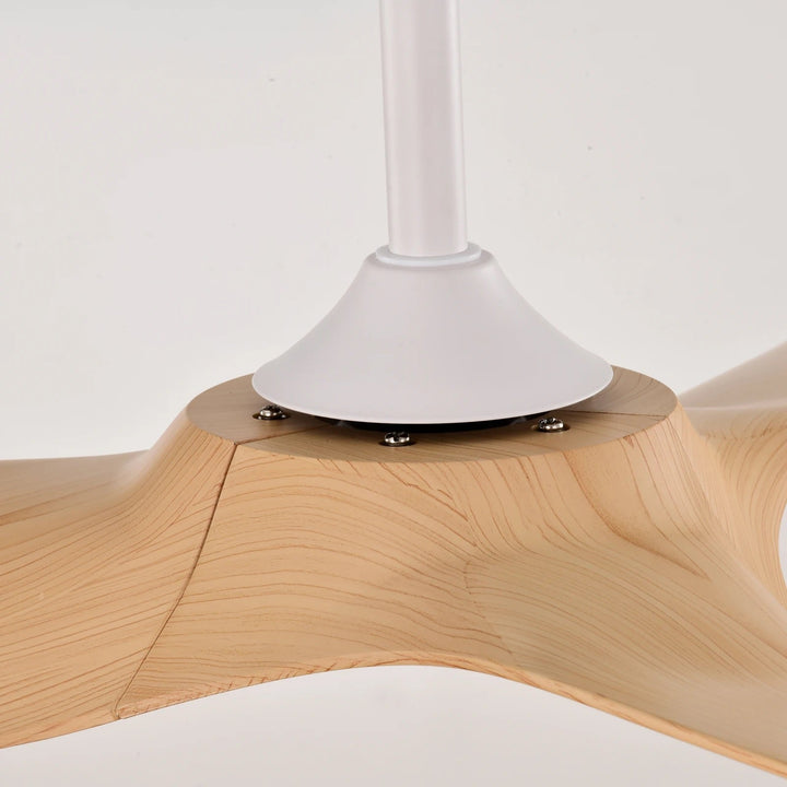 Modern Wooden Ceiling Fan with Sculptural Design