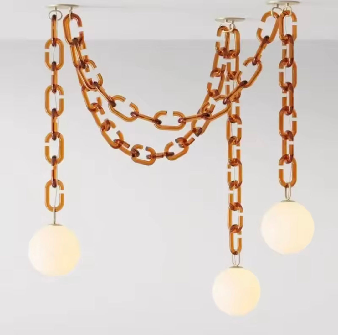 Modern Chain Globe Pendant Light
