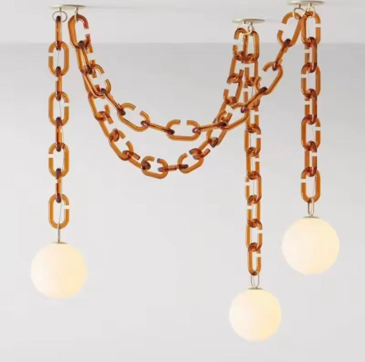 Modern Chain Globe Pendant Light