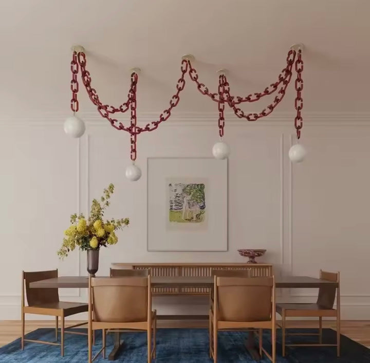 Modern Chain Globe Pendant Light