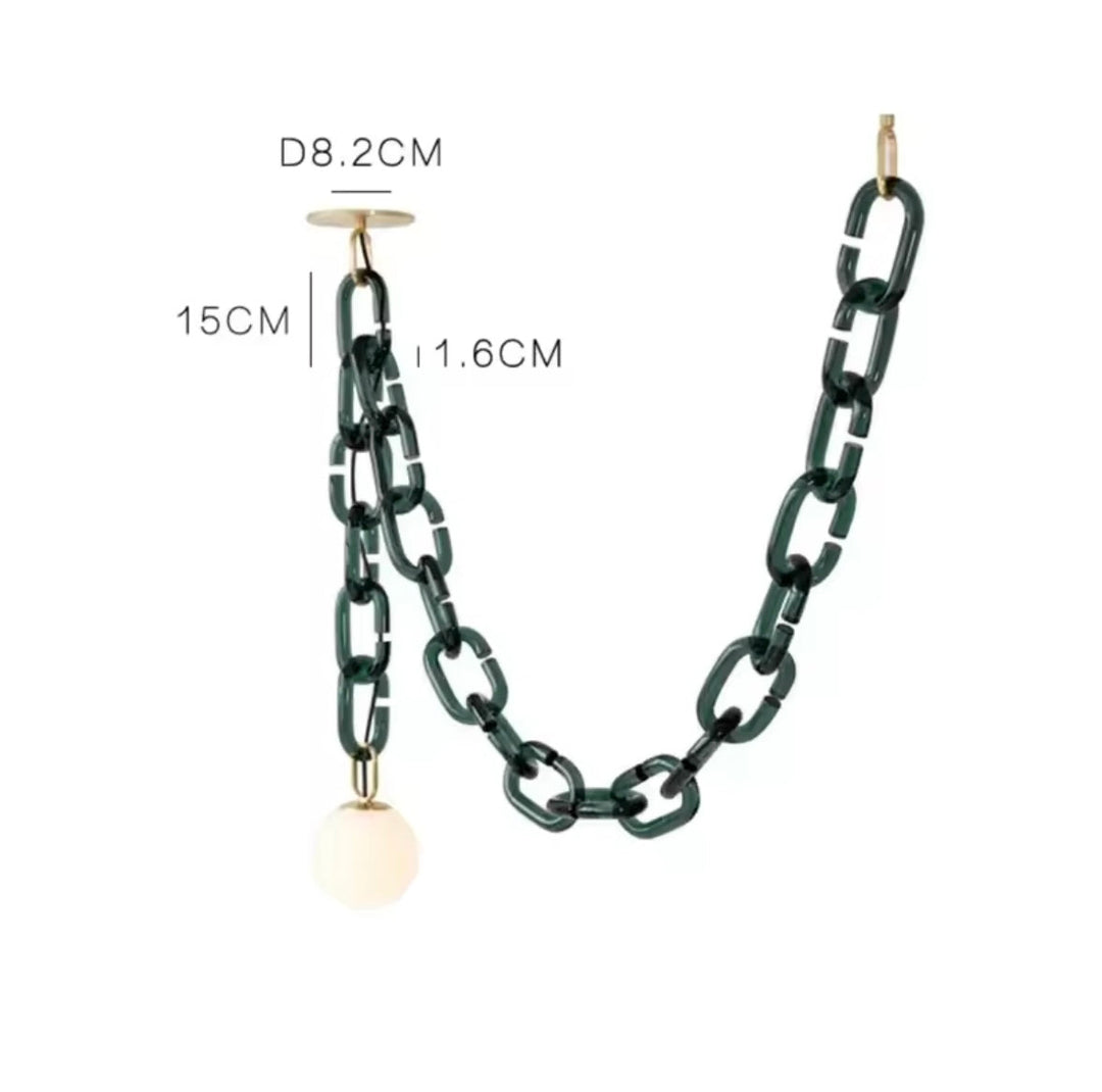 Modern Chain Globe Pendant Light