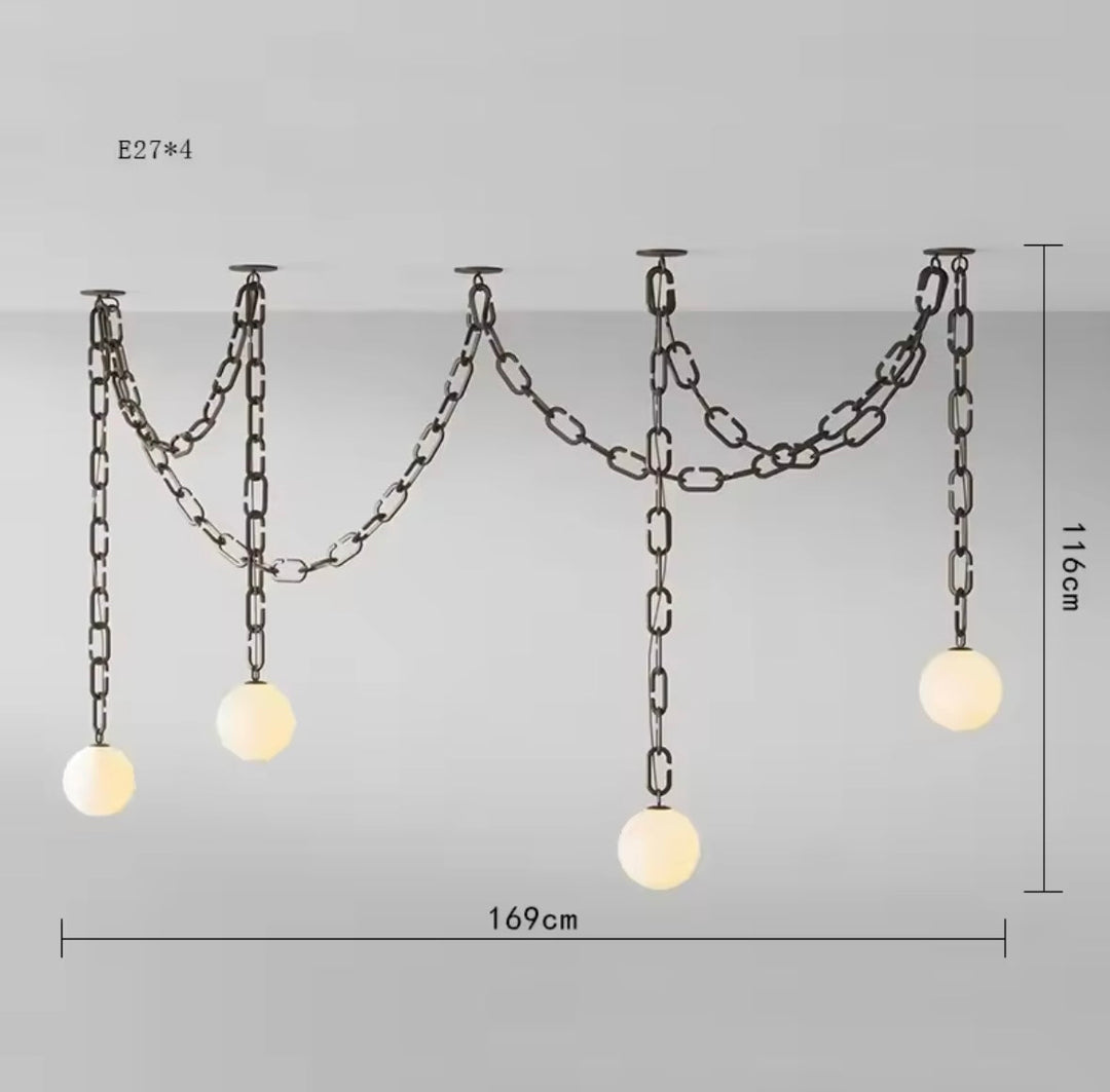 Modern Chain Globe Pendant Light