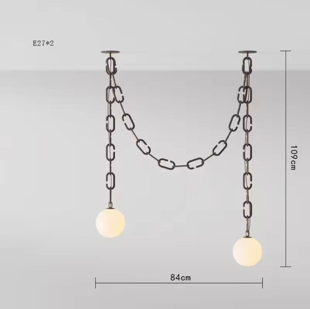 Modern Chain Globe Pendant Light