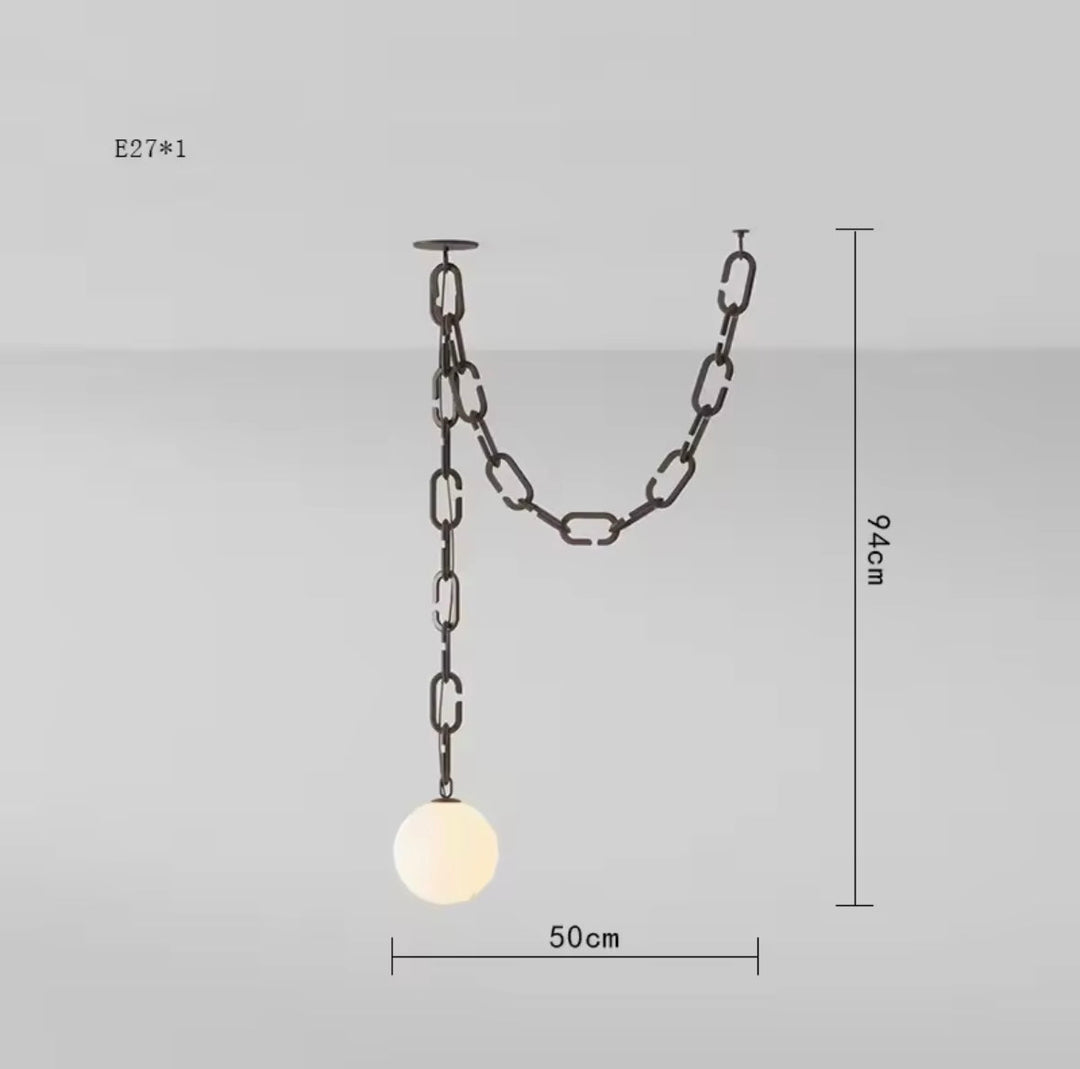 Modern Chain Globe Pendant Light